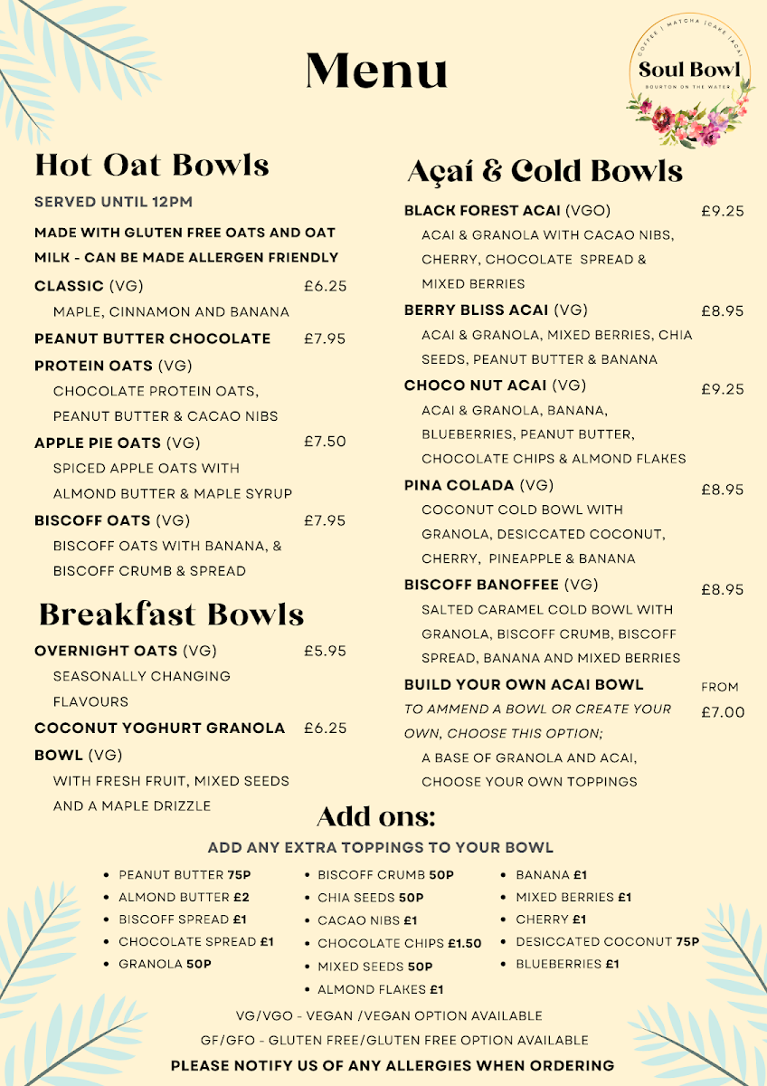 Soul Bowl Photo Menu 2