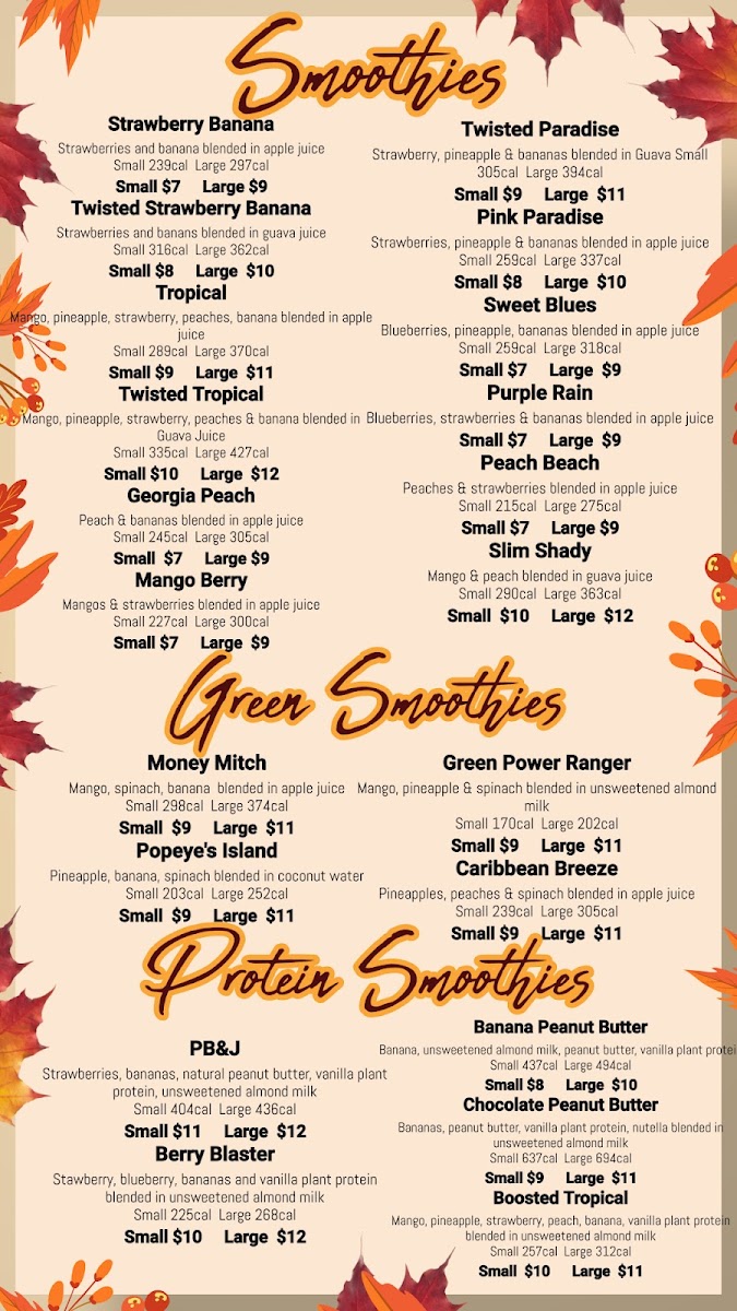 Fresh Blends Photo Menu 1