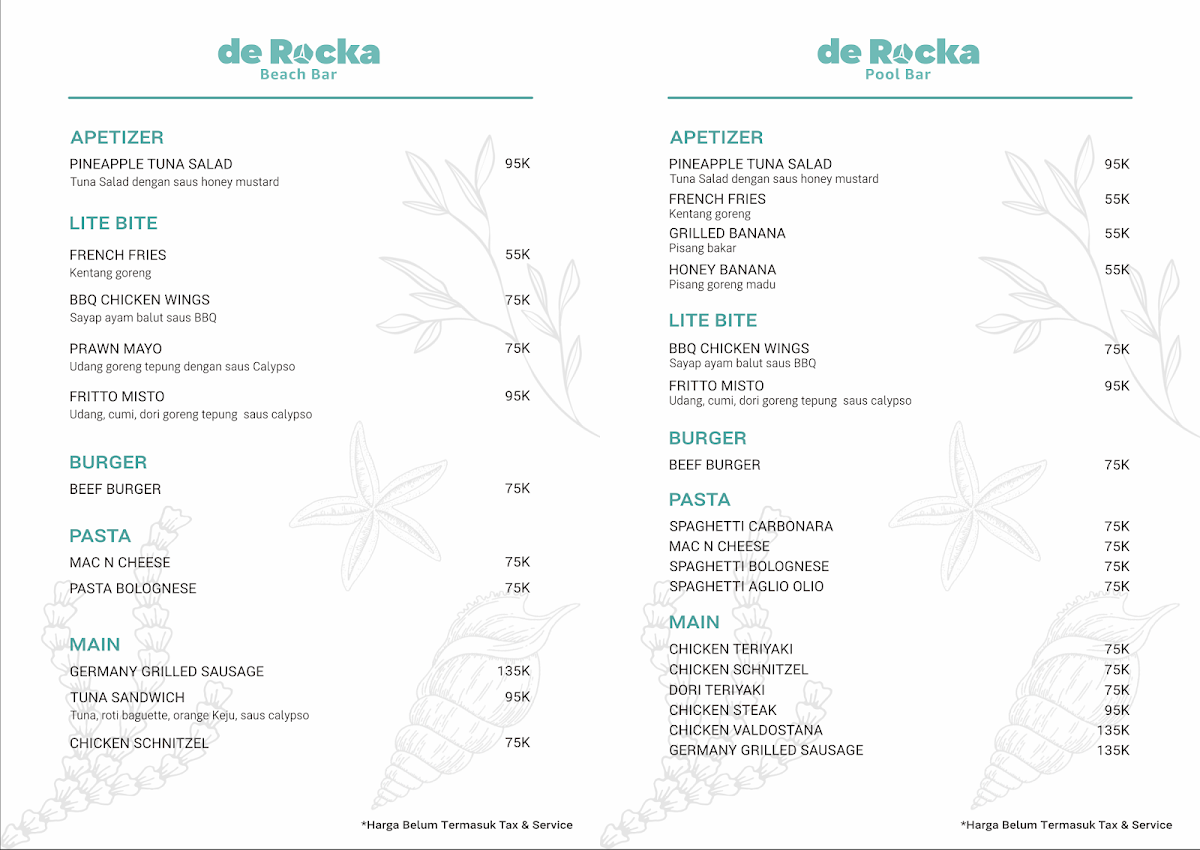 DE ROCKA BEACH BAR Photo Menu 2