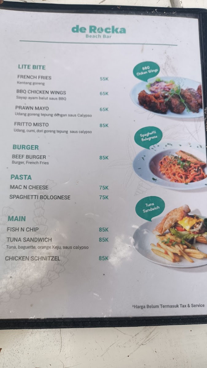 DE ROCKA BEACH BAR Photo Menu 3