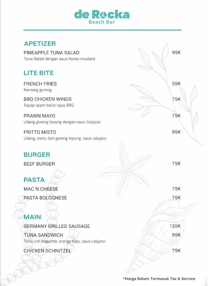 DE ROCKA BEACH BAR Photo Menu 7
