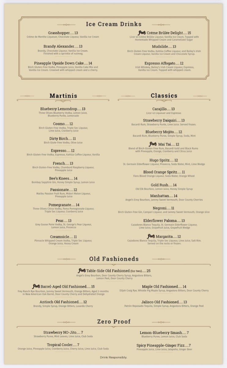 Pop's Uptown Supper Club Photo Menu 3