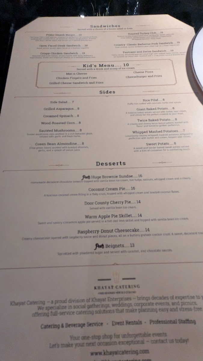 Pop's Uptown Supper Club Photo Menu 6