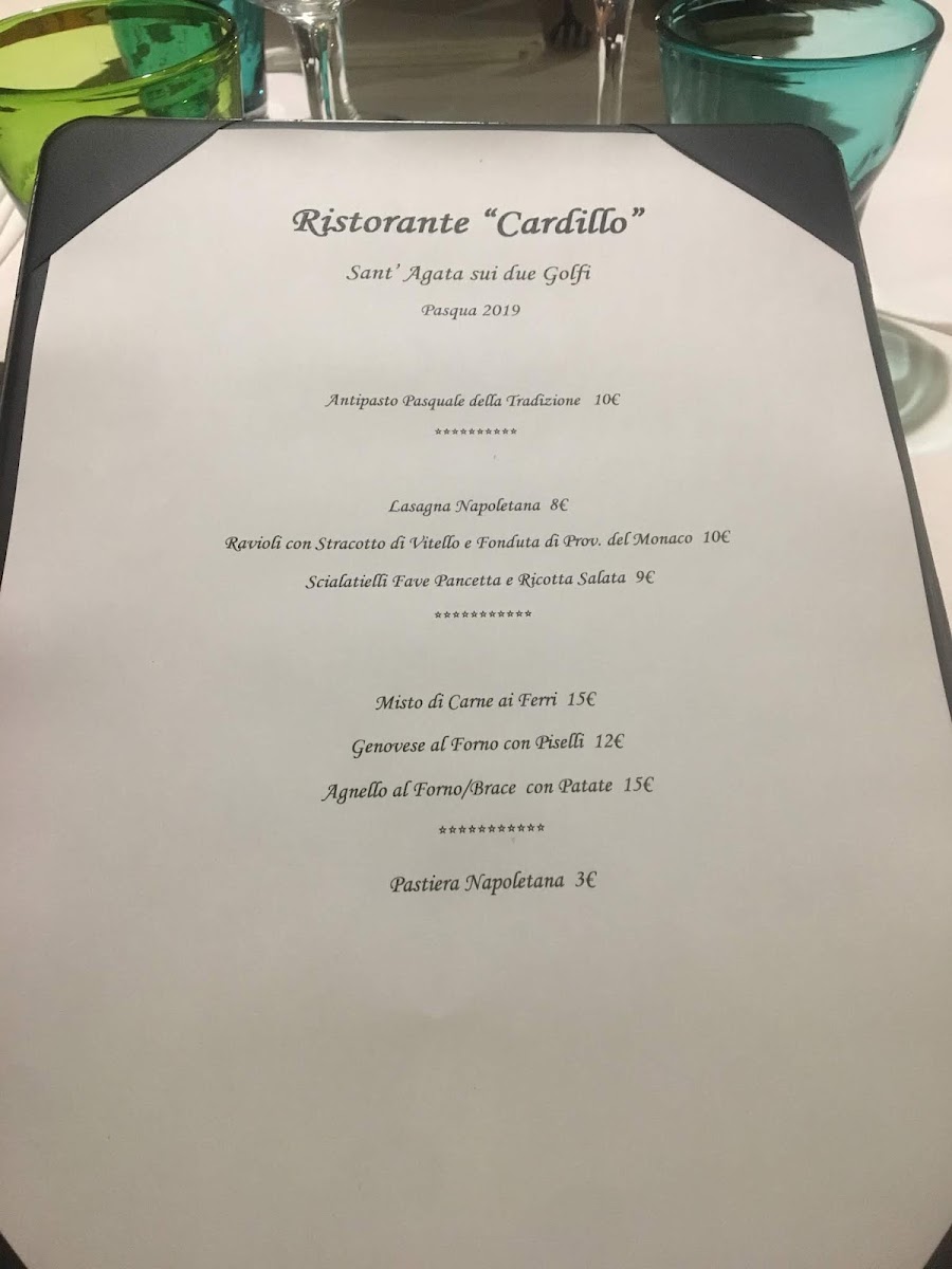 Da Cardillo Photo Menu 1