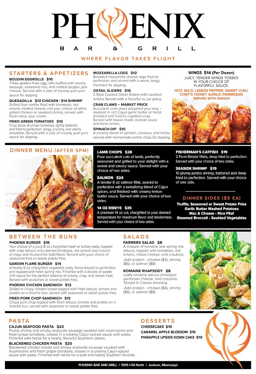Phoenix Bar and Grill Photo Menu 1