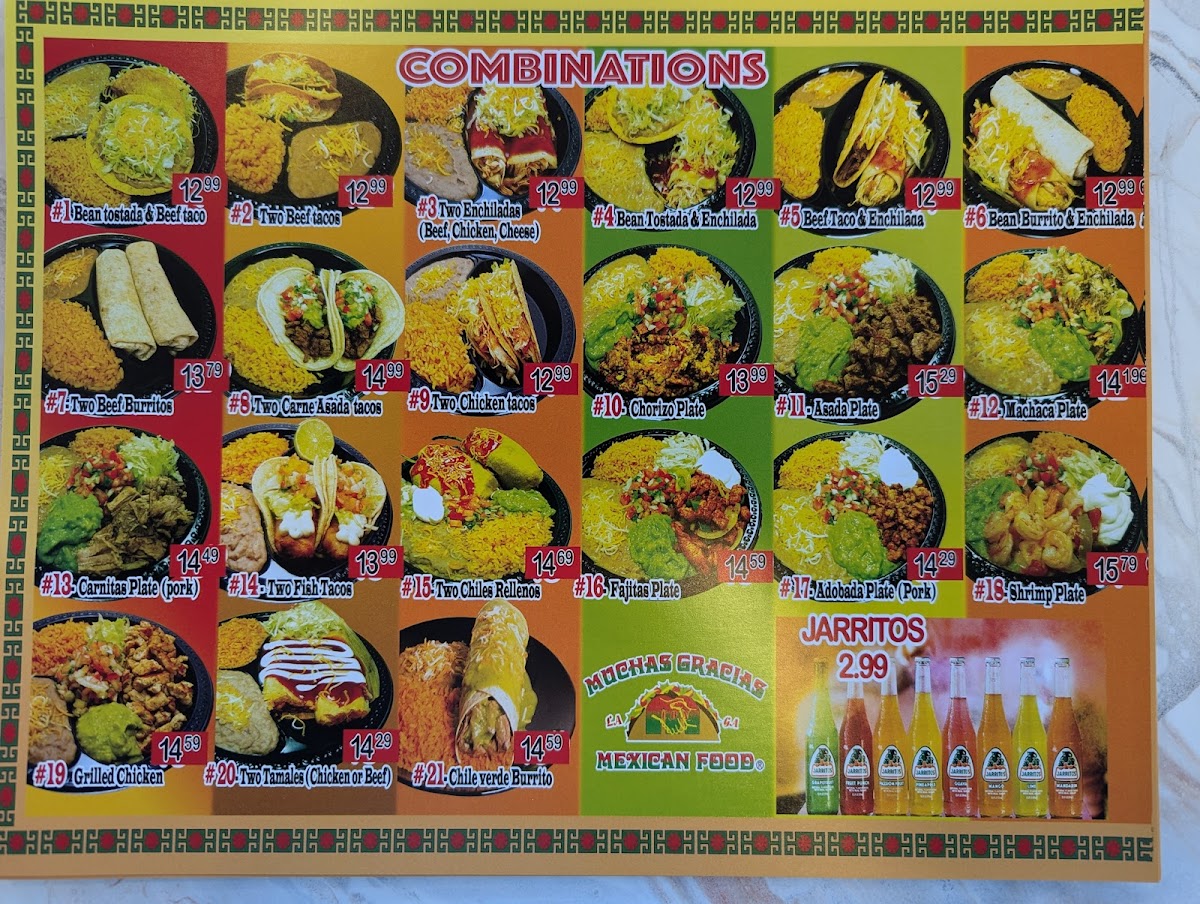 Muchas Gracias Restaurant Photo Menu 1