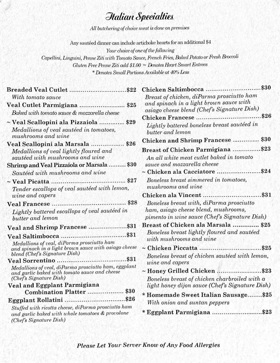 Vince Anna's Restaurant (Reservations Required) Photo Menu 6