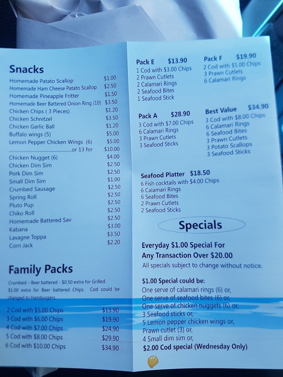 Parfrey Place Seafood Photo Menu 10