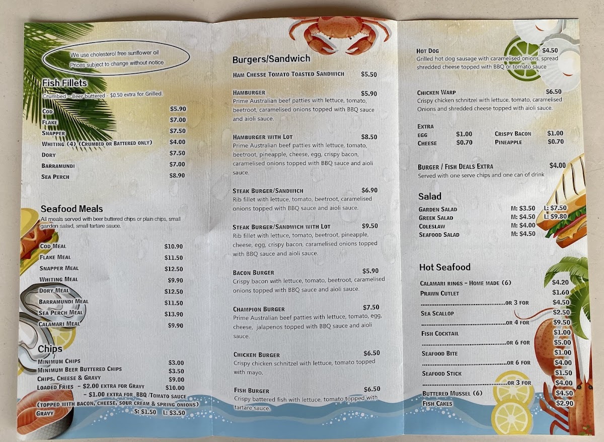 Parfrey Place Seafood Photo Menu 8