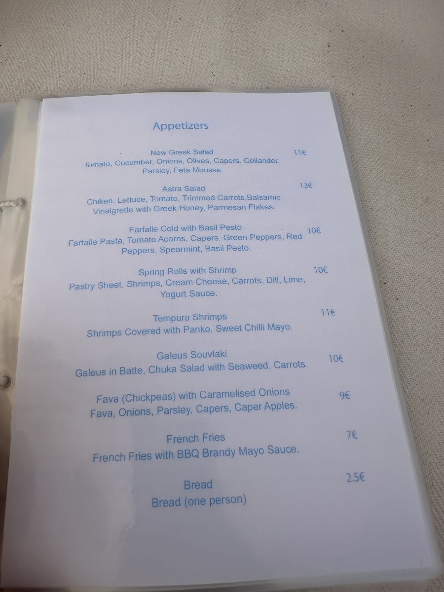 Astra Beach Club Photo Menu 6