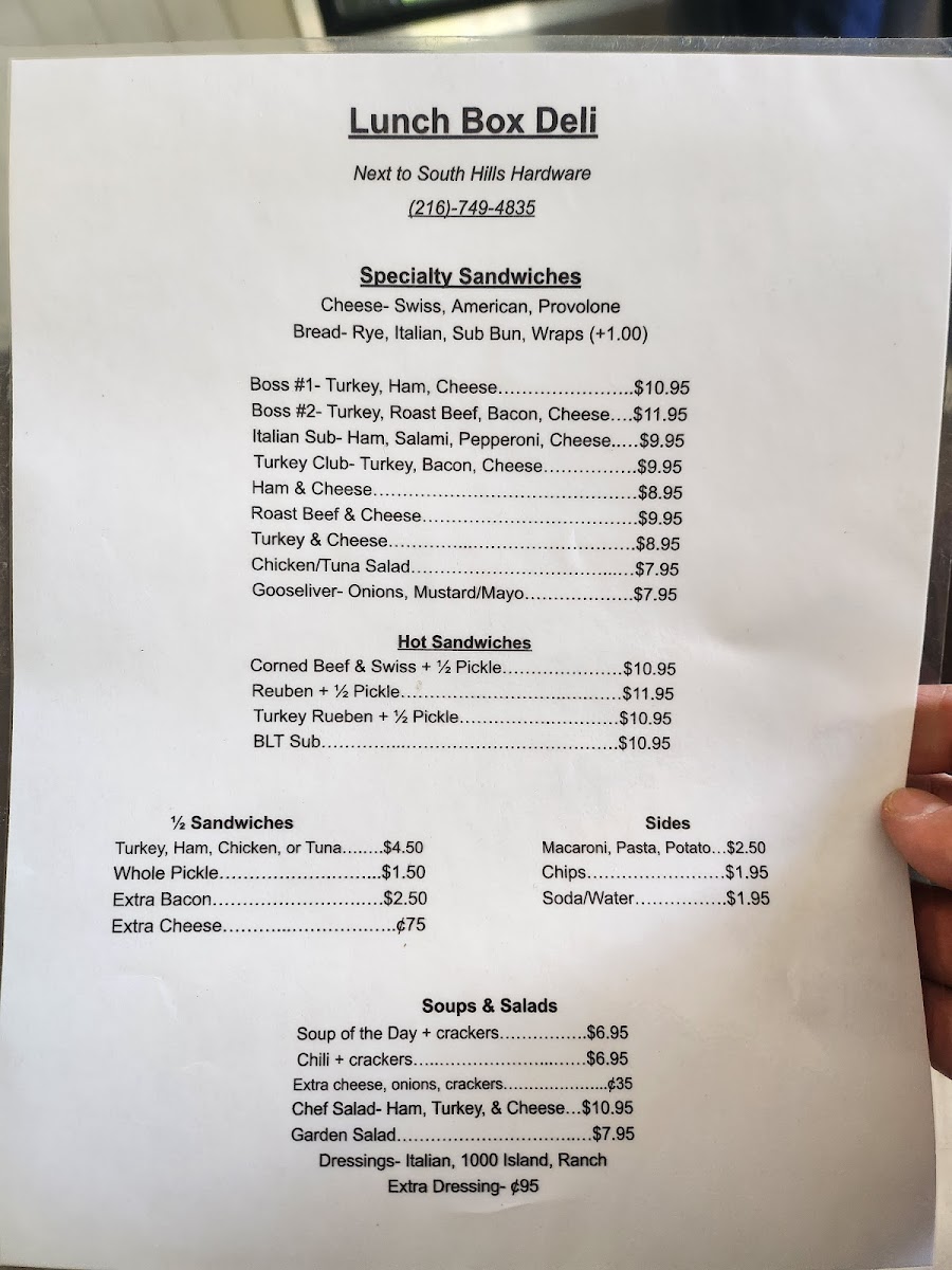 Lunch Box Deli Photo Menu 1