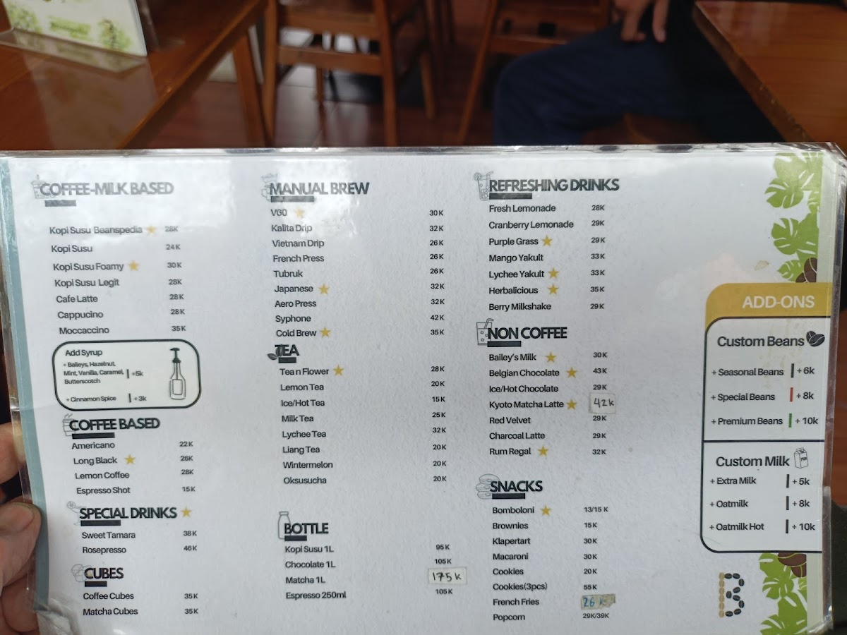 BEANSPEDIA - Coffee & Tea Photo Menu 7