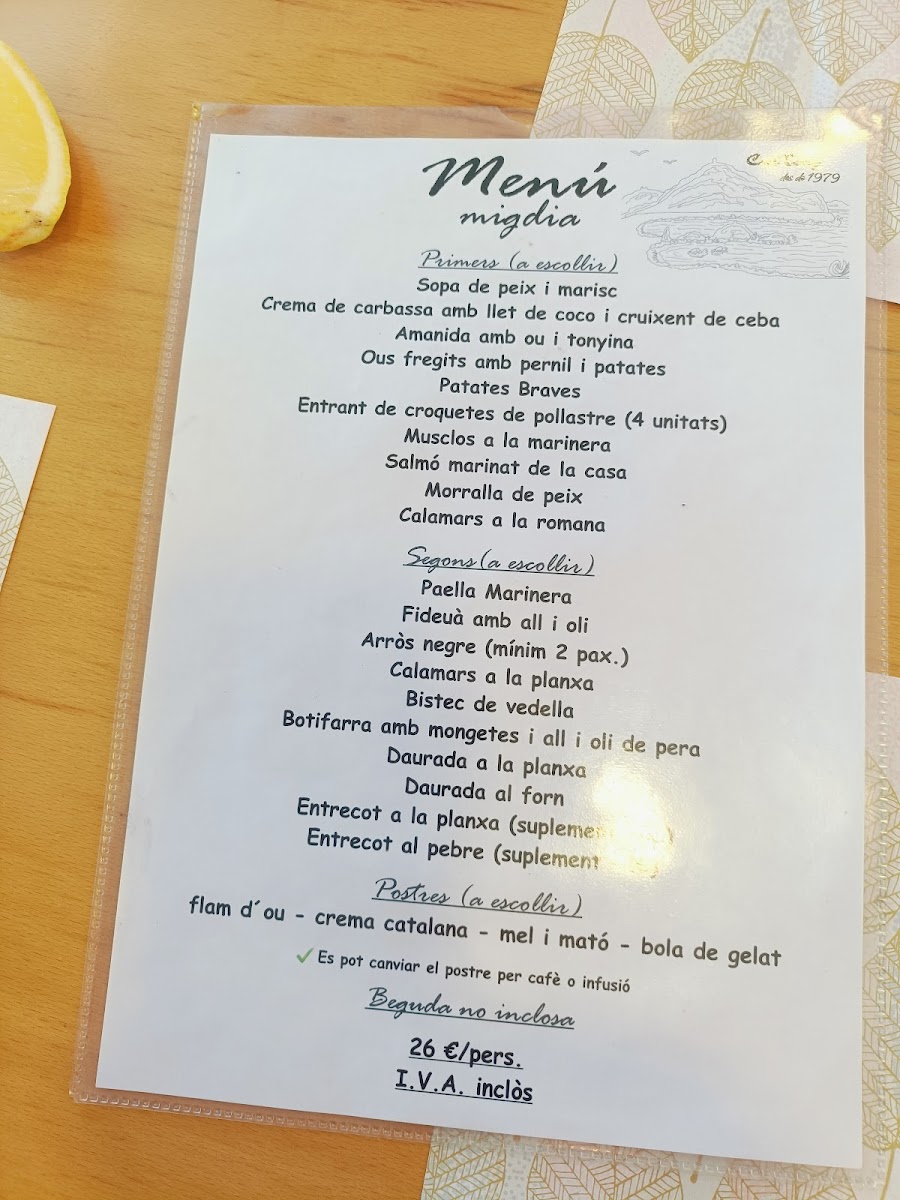 Restaurant Cal Tony Blanes Photo Menu 2