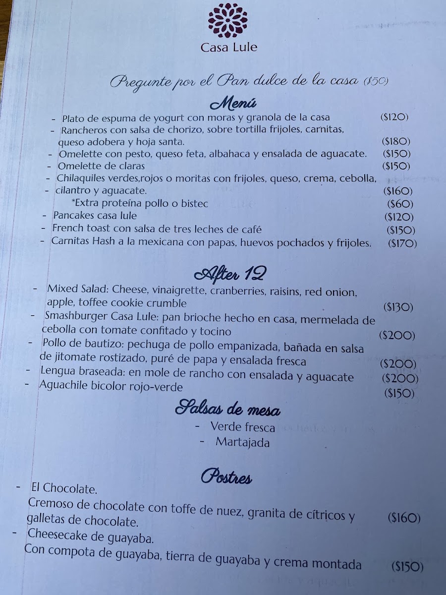 Casa Lule Cocina con Raíces Restaurante Photo Menu 4