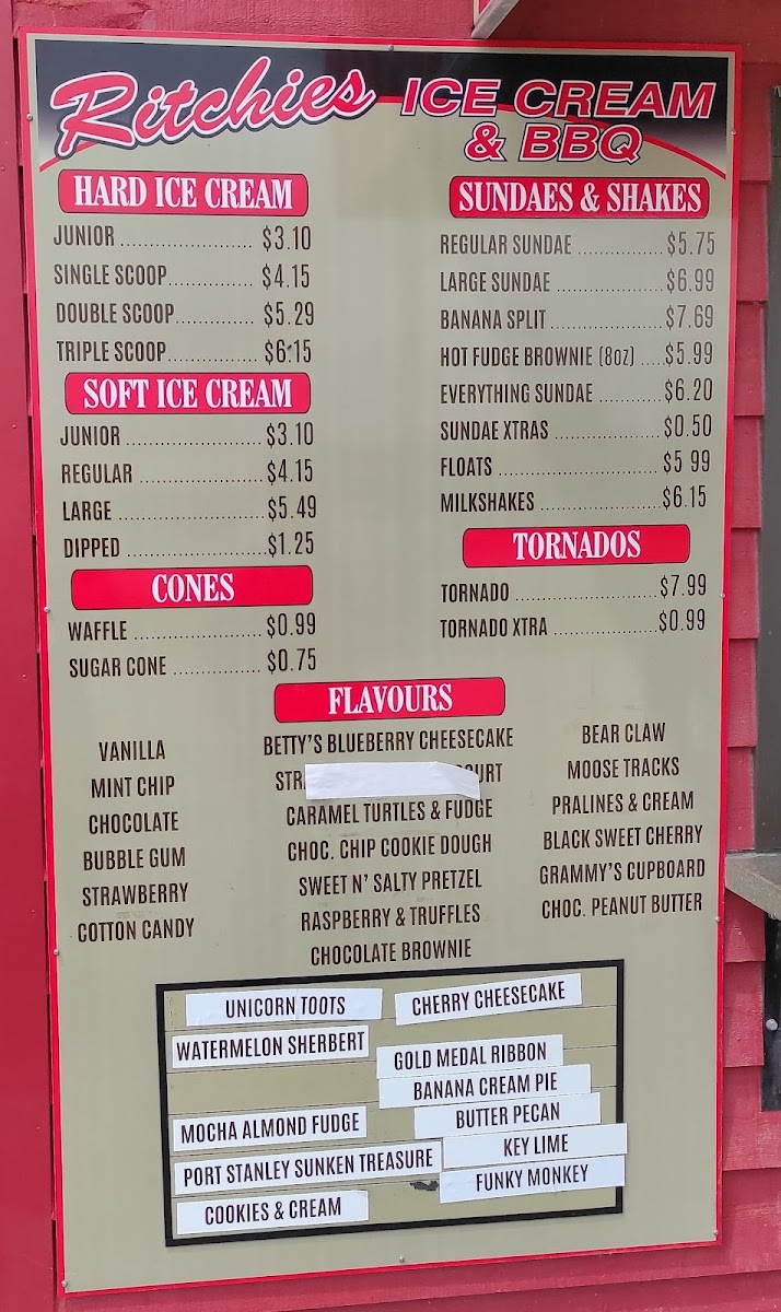 Ritchies Ice Cream & BBQ Photo Menu 3