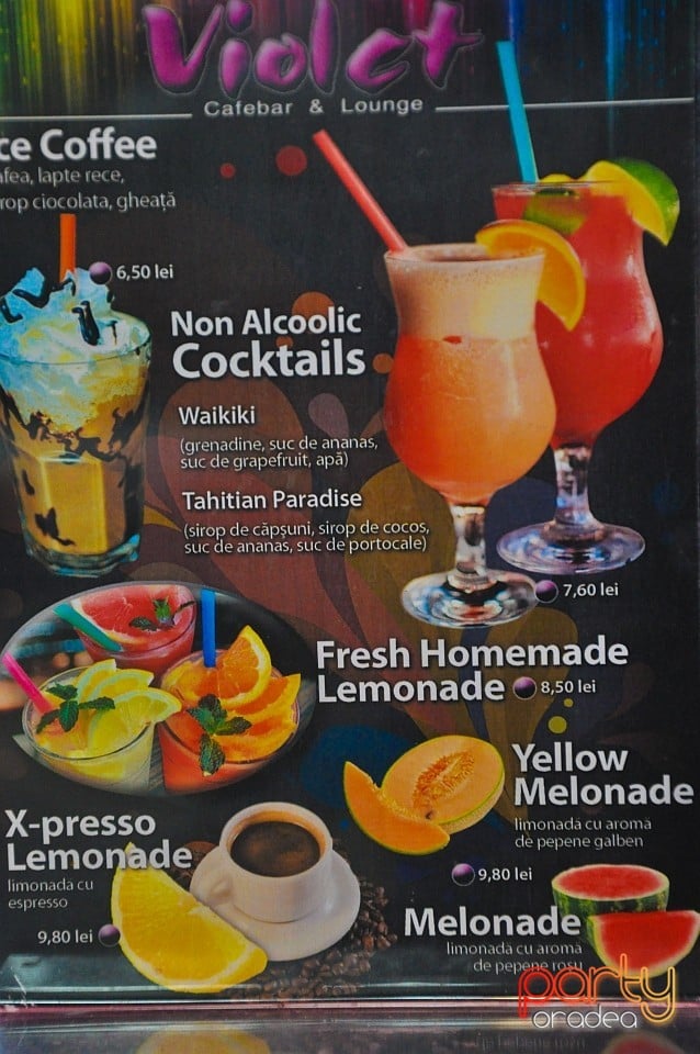 Violet Cafebar & Lounge Photo Menu 1