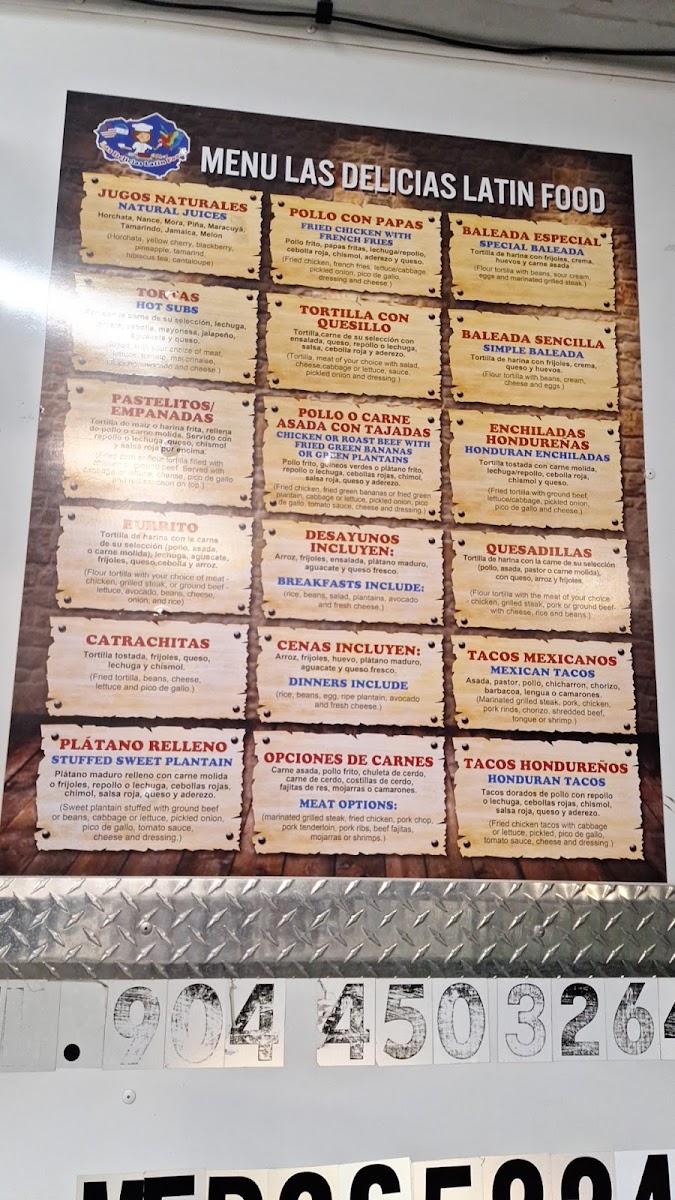Las Delicias Latin Food Photo Menu 1