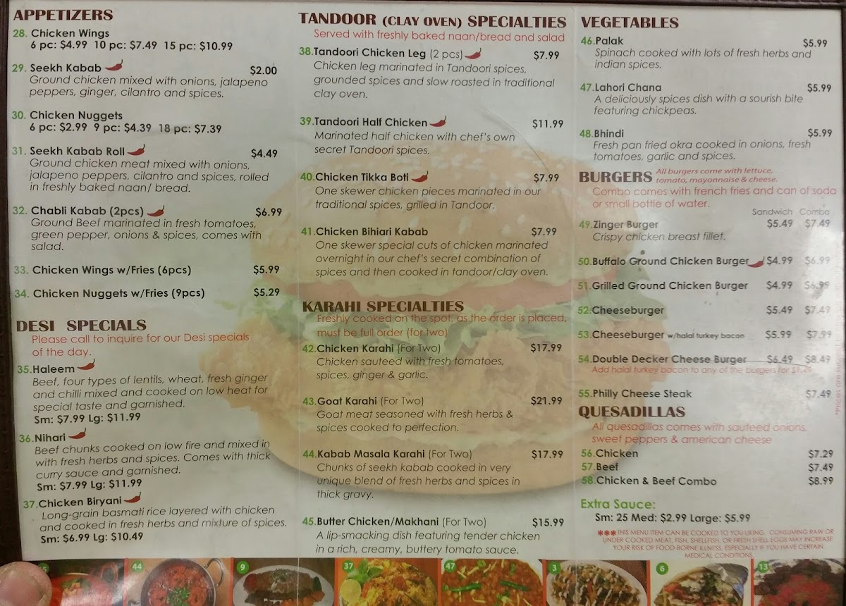 Kabab Platter & Burger Photo Menu 7