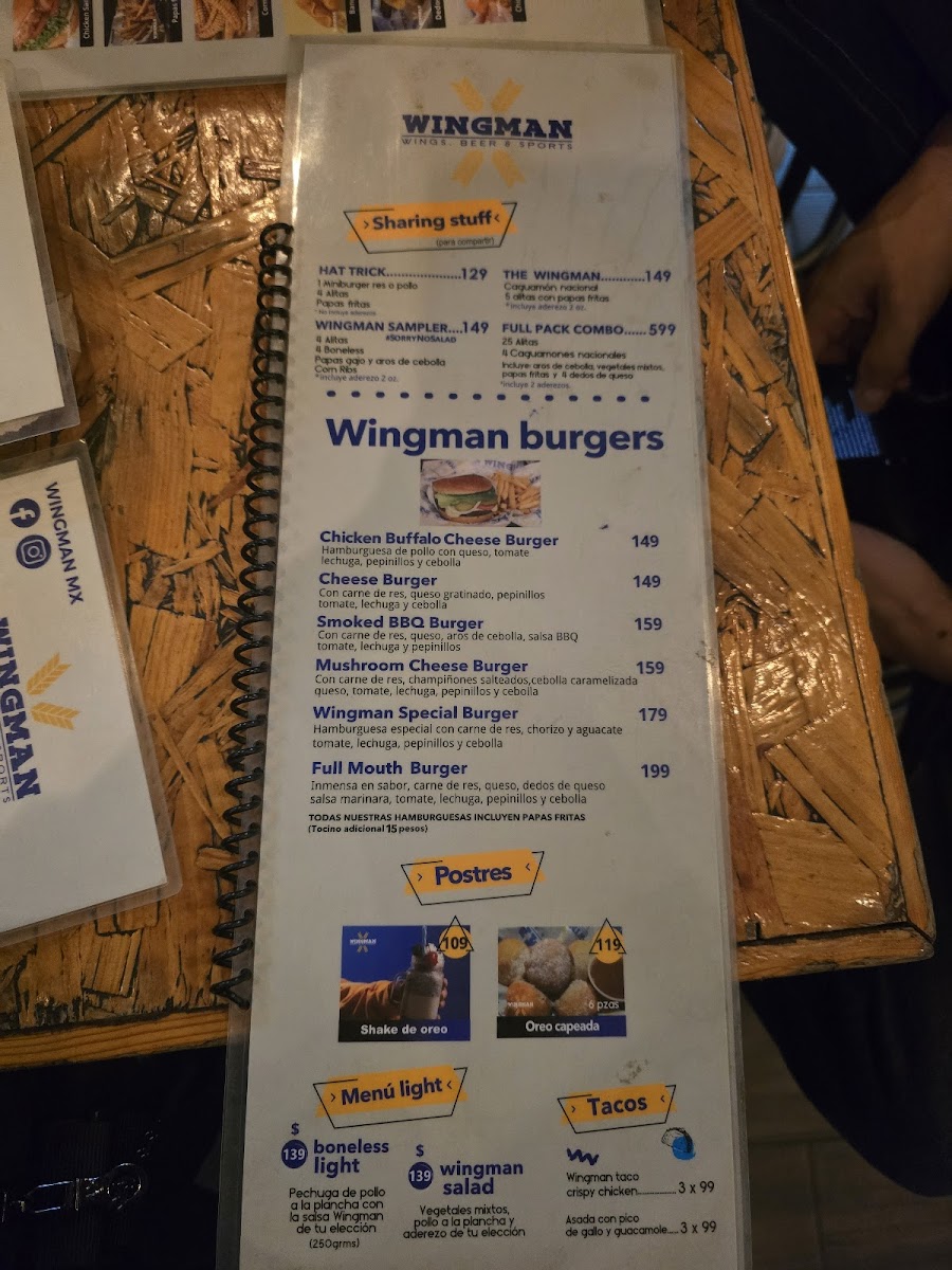 Wingman Plaza Viva Photo Menu 2