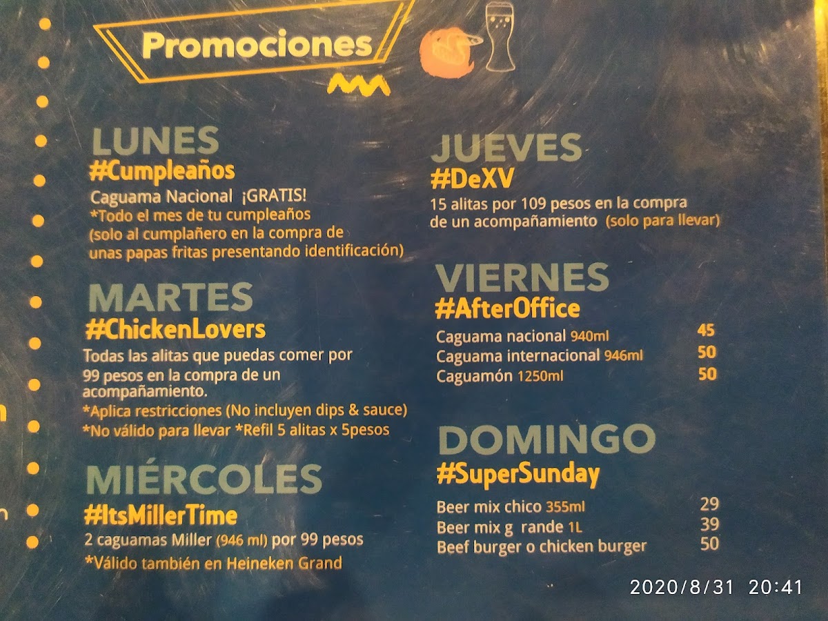 Wingman Plaza Viva Photo Menu 3