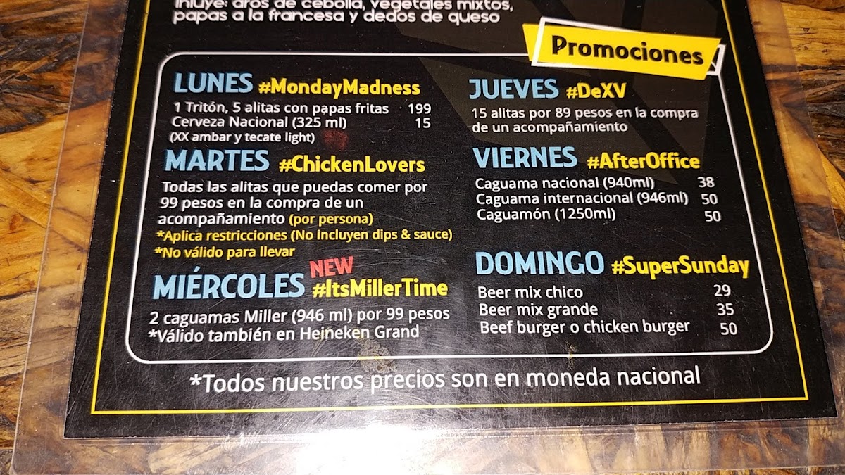 Wingman Plaza Viva Photo Menu 4