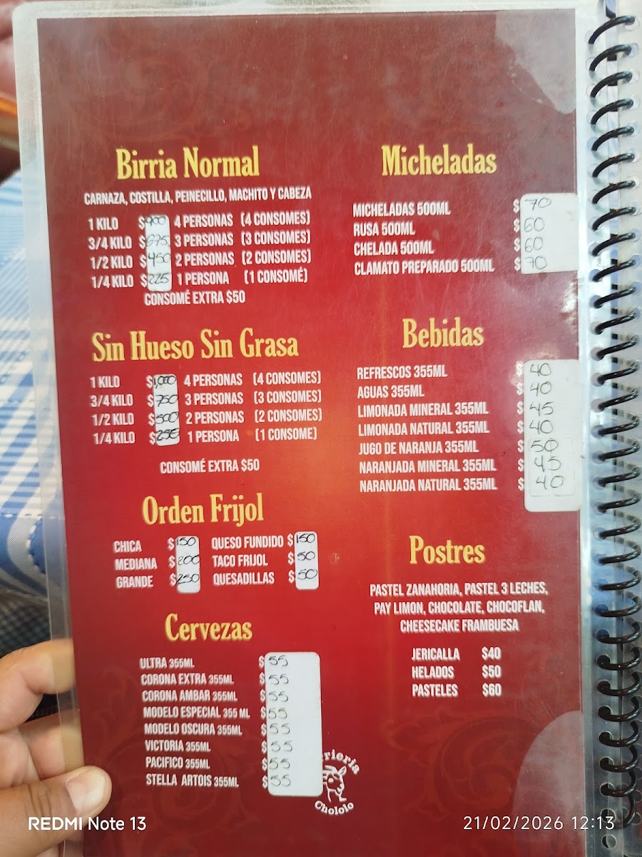 Birrieria Chololo Photo Menu 4