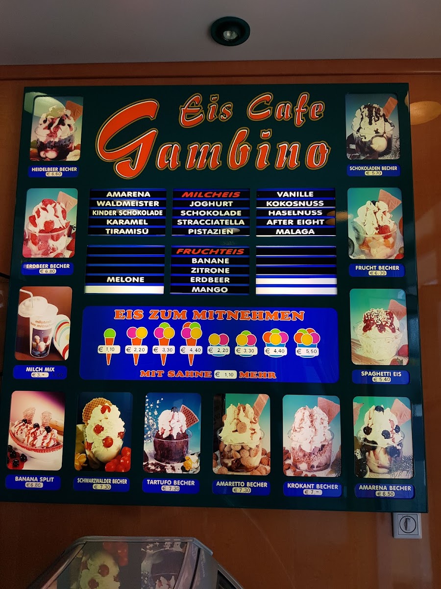 Eiscafé Gambino Photo Menu 1