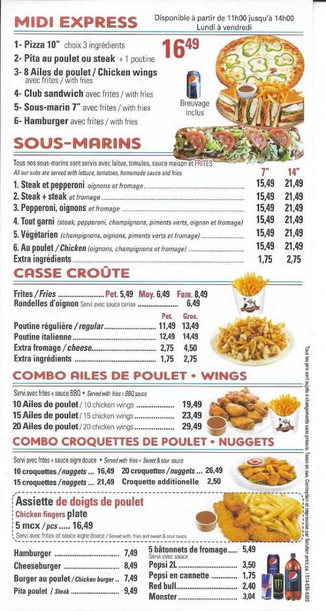 Huntingdon Pizza Photo Menu 1