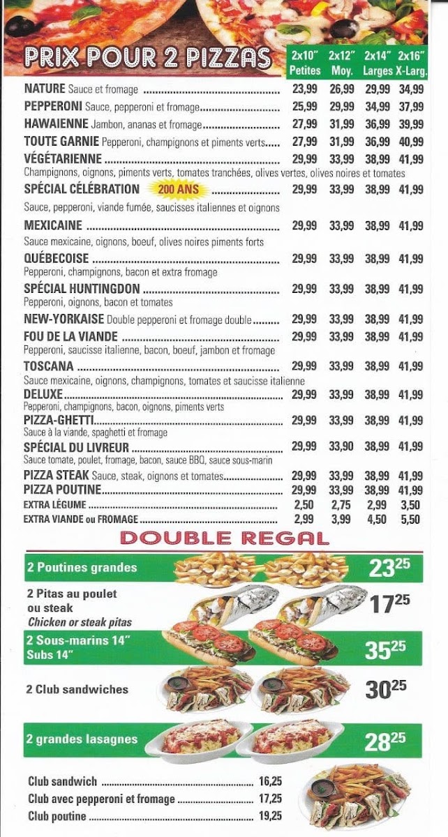 Huntingdon Pizza Photo Menu 3