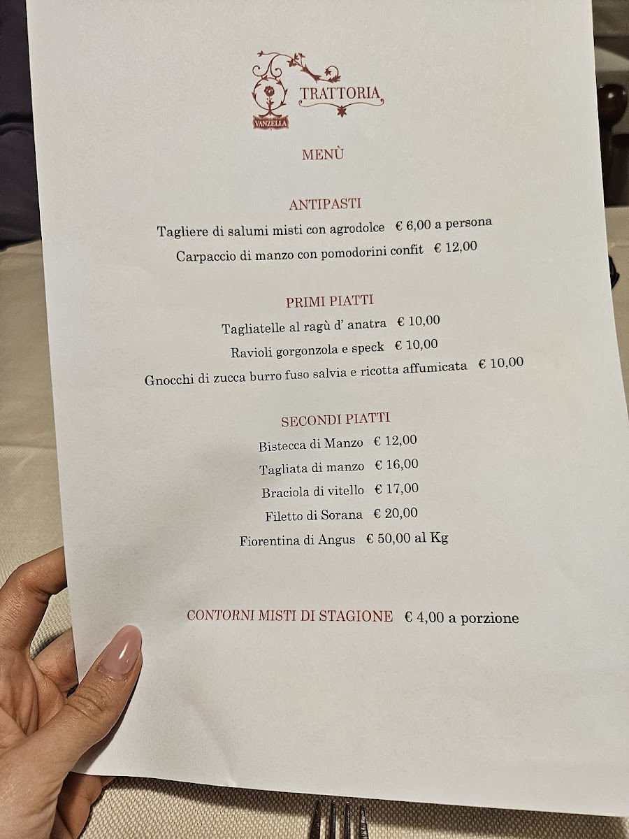 Trattoria Vanzella Photo Menu 1