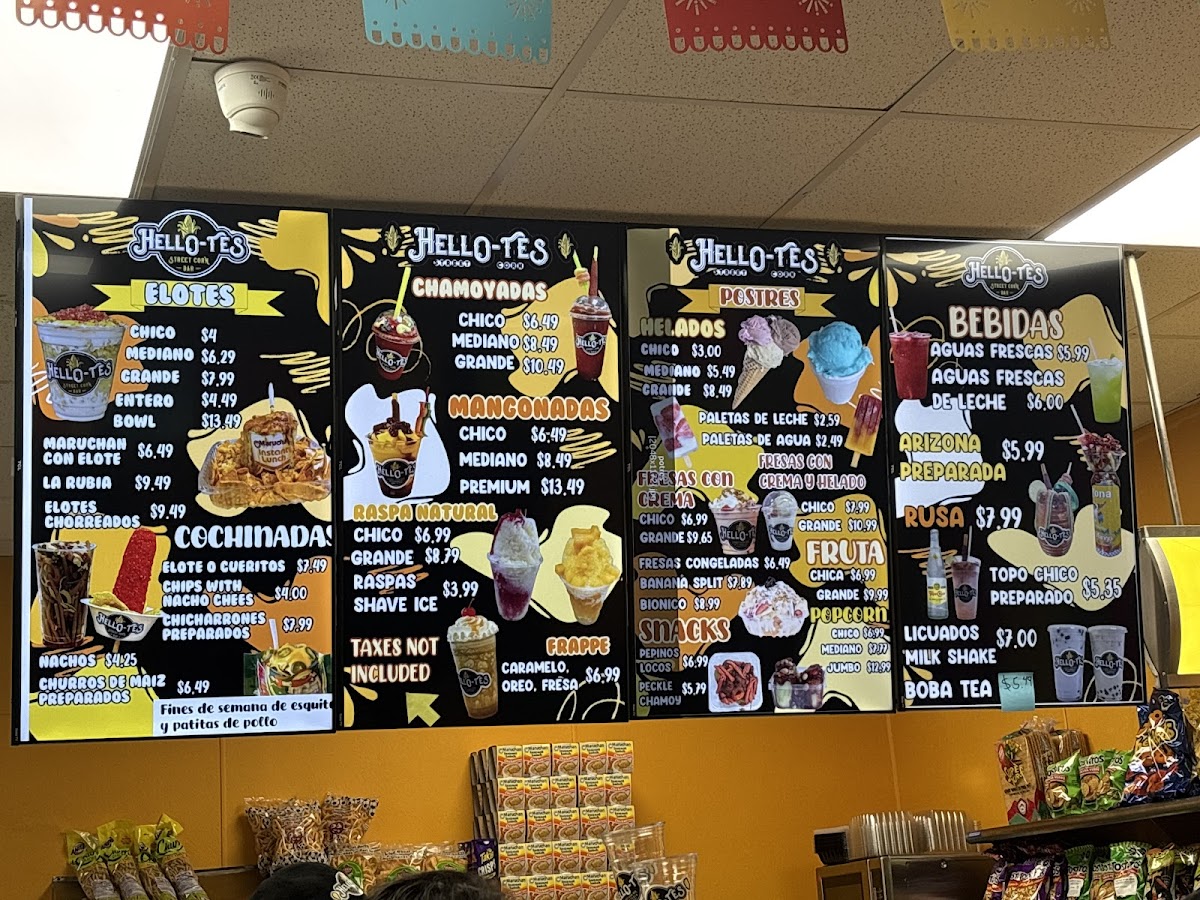 Hellotes Paleteria & Fruteria Photo Menu 1