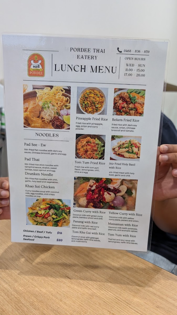 Pordee Eatery Photo Menu 3