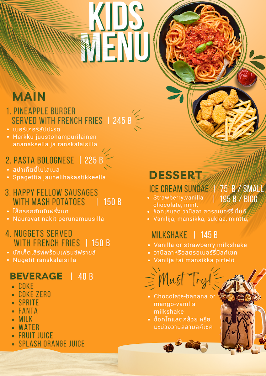 Pineapple Sport Restaurant Photo Menu 5