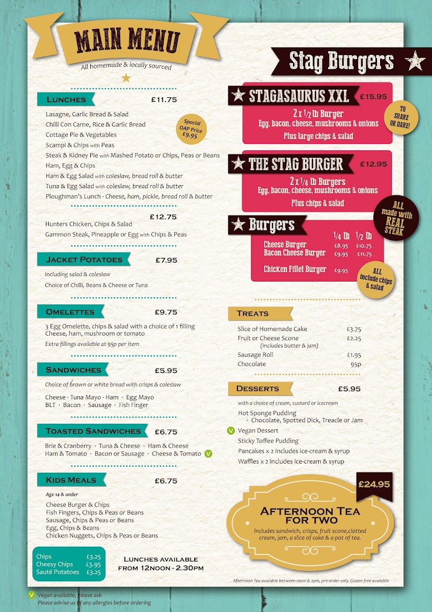 The Hungry Stag Cafe Photo Menu 2