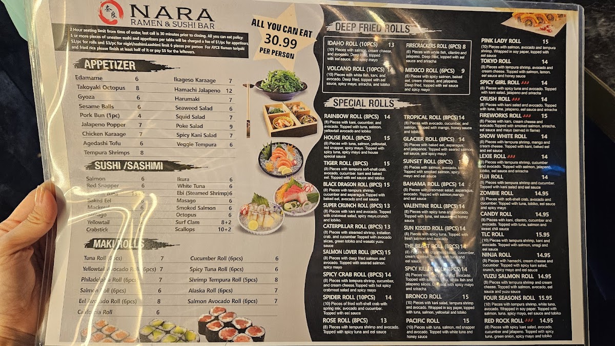 Nara Ramen & Sushi Bar -Caldwell Photo Menu 1