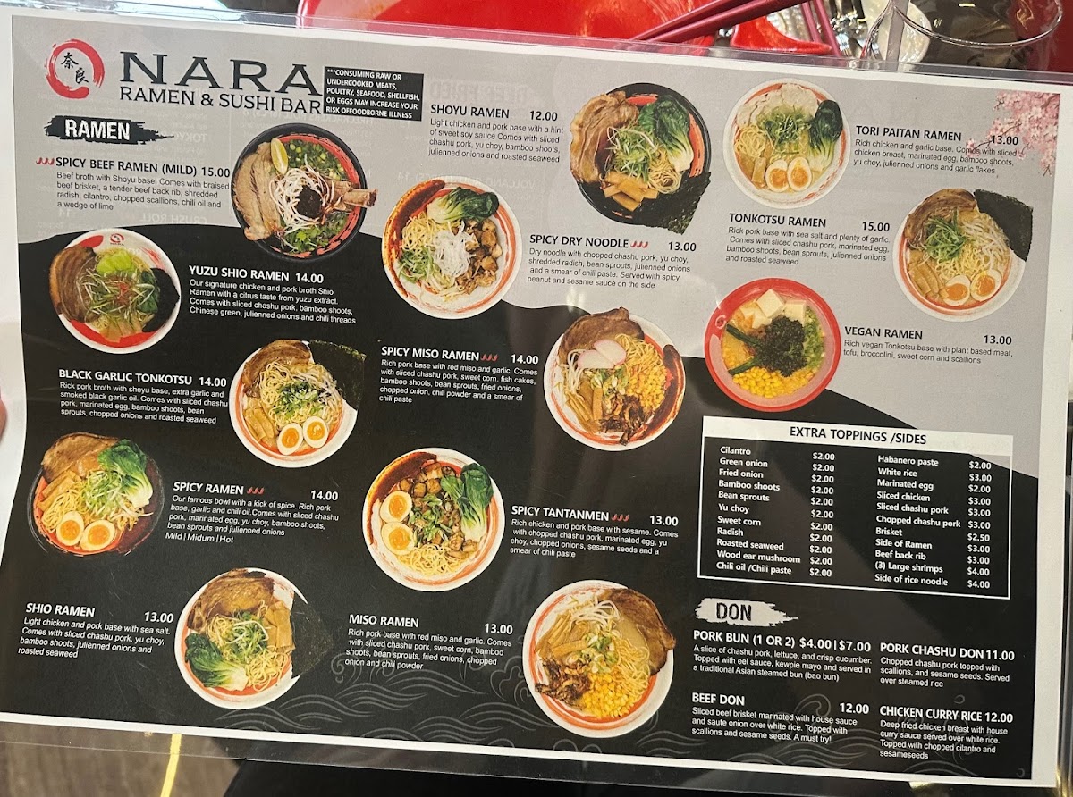 Nara Ramen & Sushi Bar -Caldwell Photo Menu 2