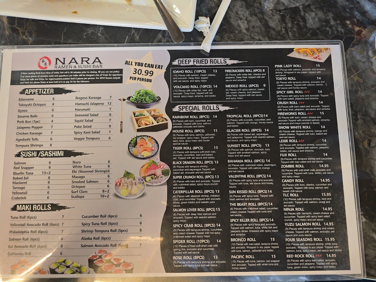 Nara Ramen & Sushi Bar -Caldwell Photo Menu 5