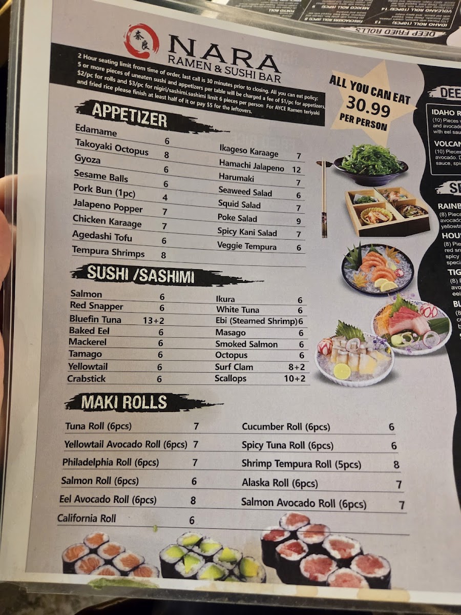 Nara Ramen & Sushi Bar -Caldwell Photo Menu 9