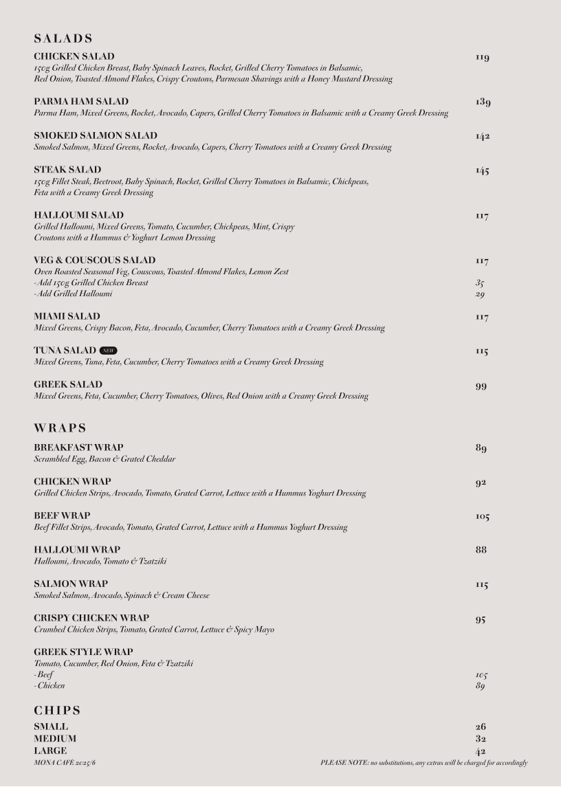 Mona Café Photo Menu 4