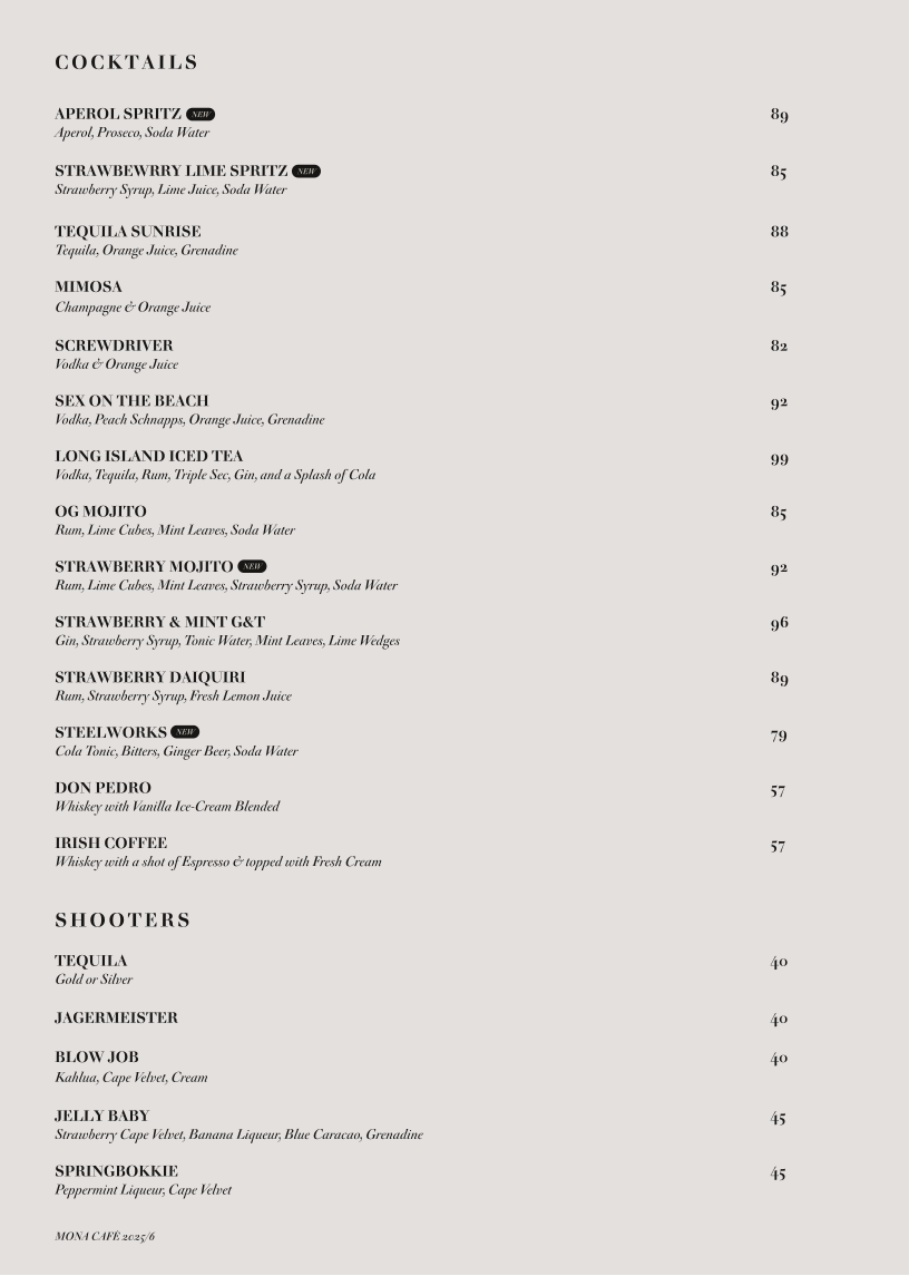 Mona Café Photo Menu 6