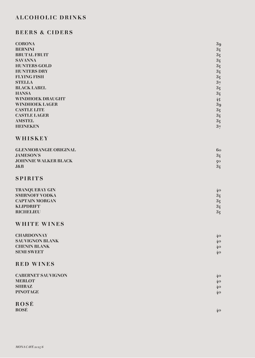 Mona Café Photo Menu 8