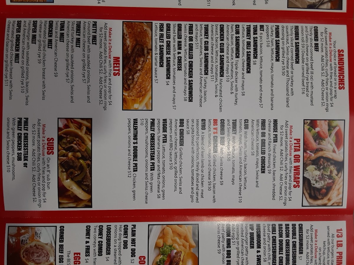 Valentino's Diner Photo Menu 7