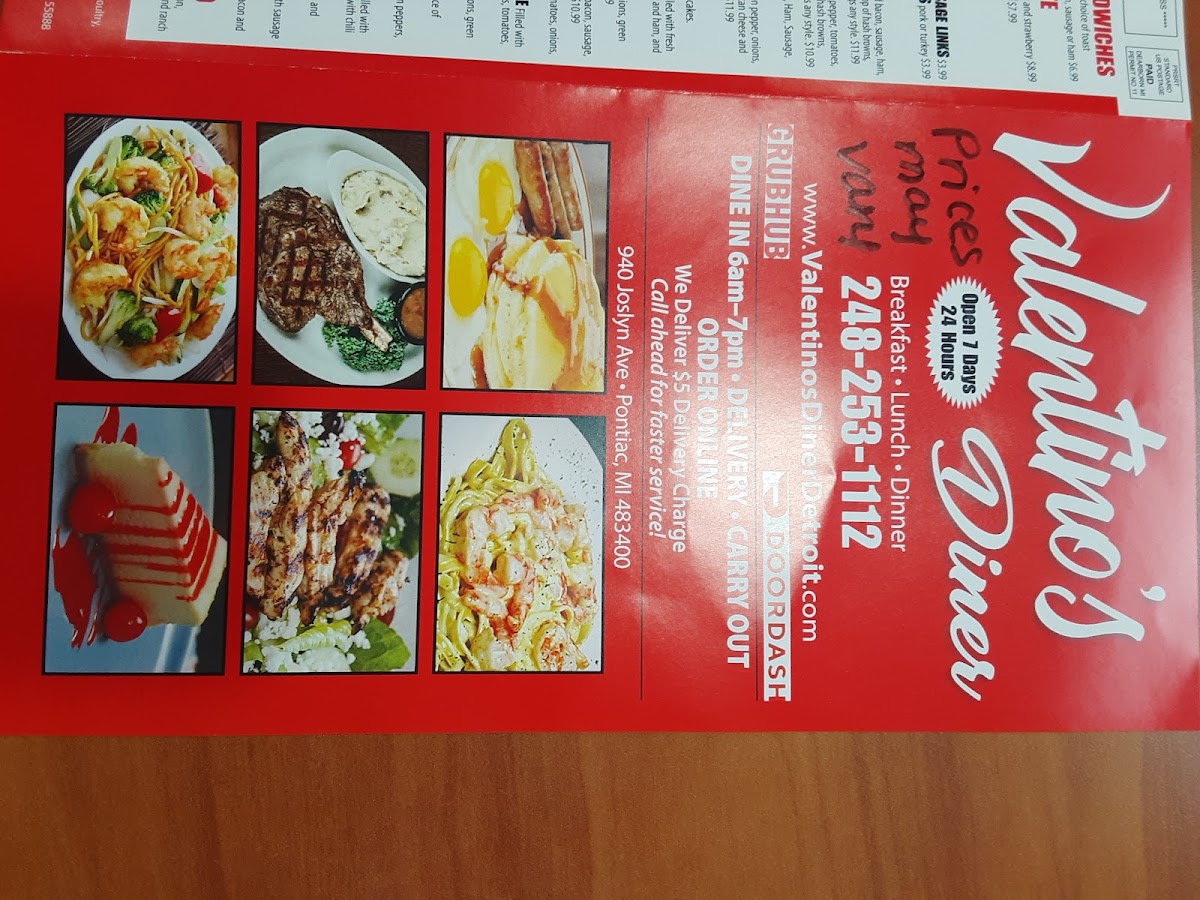 Valentino's Diner Photo Menu 8