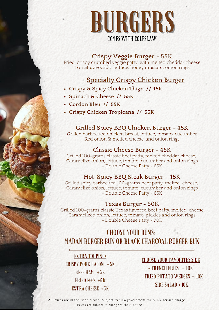 Retro Kitchen and Bar Photo Menu 2