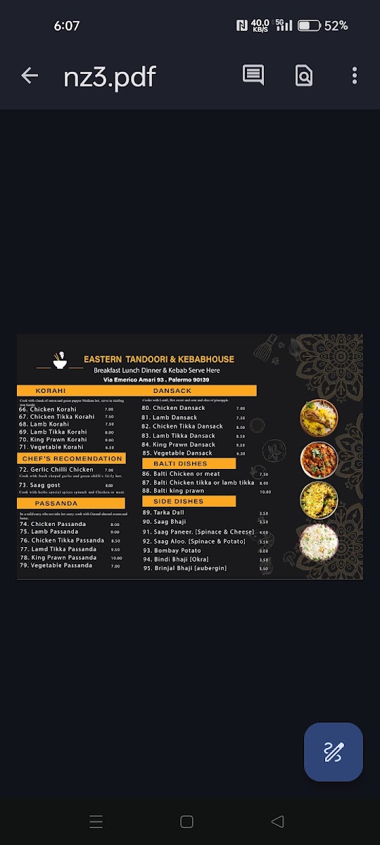 Indian restaurant. Eastern tandoori & kebab House Photo Menu 1