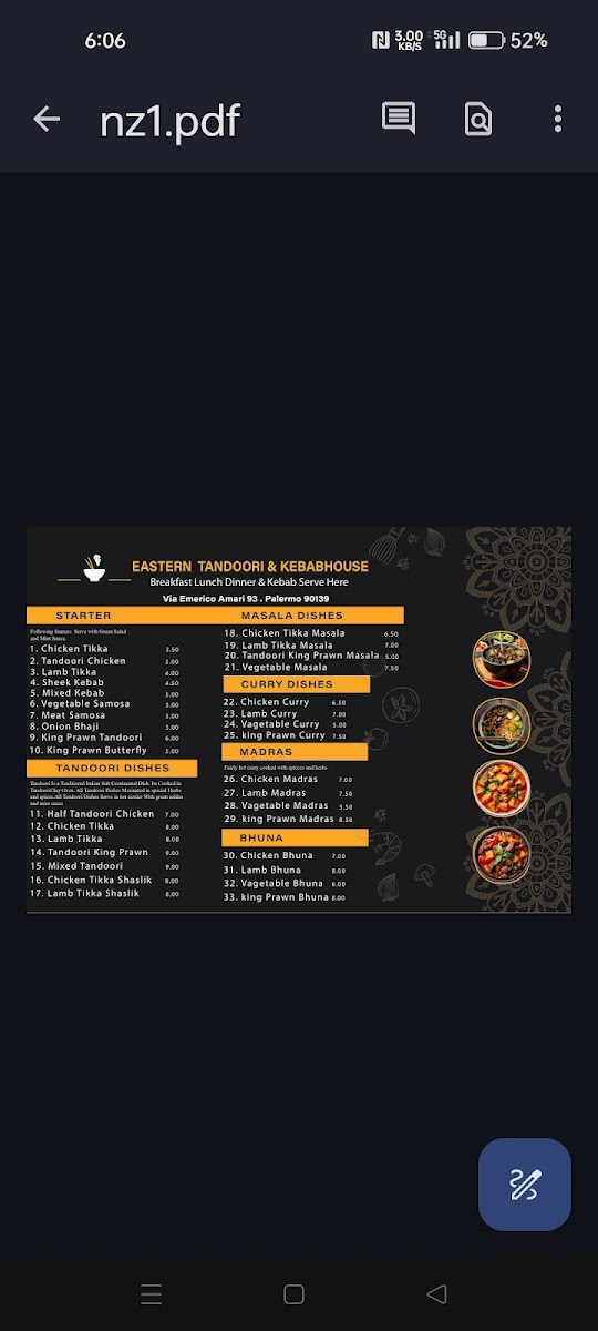 Indian restaurant. Eastern tandoori & kebab House Photo Menu 2