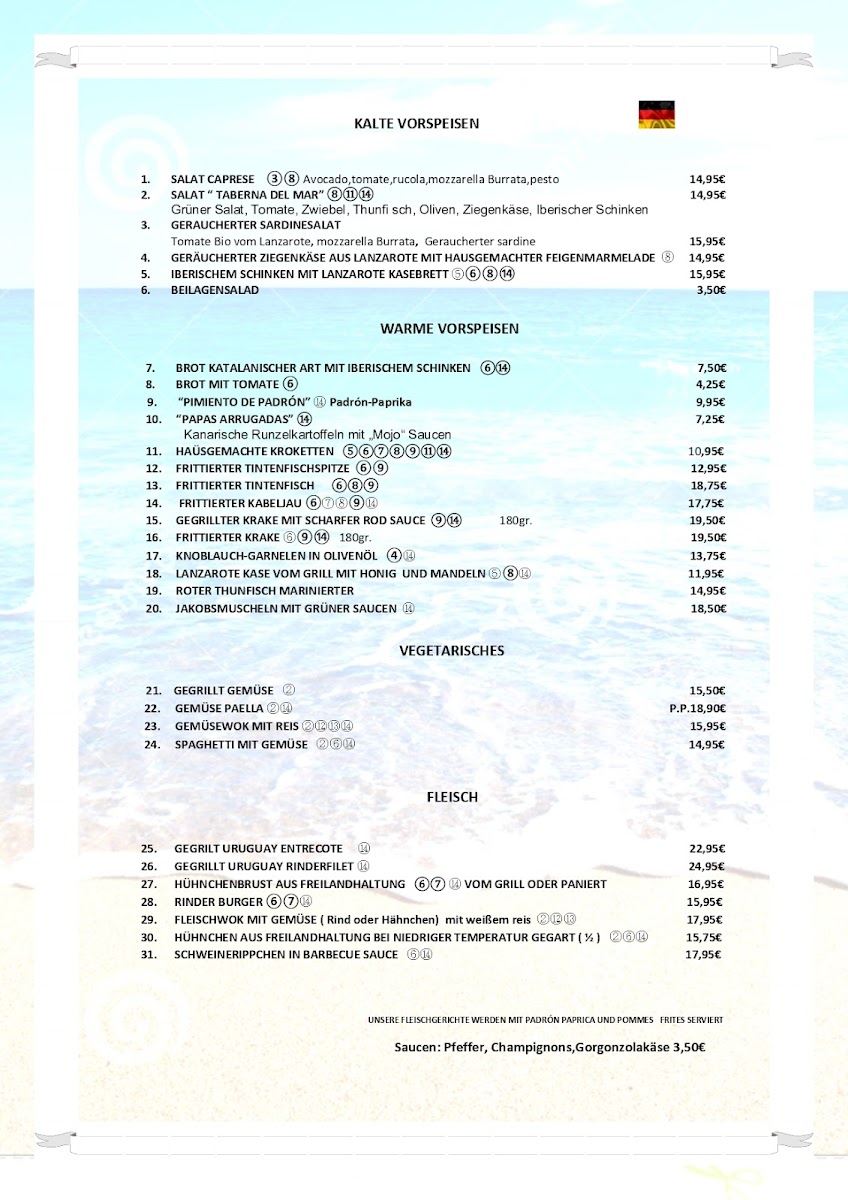 La Taberna Del Mar Photo Menu 2