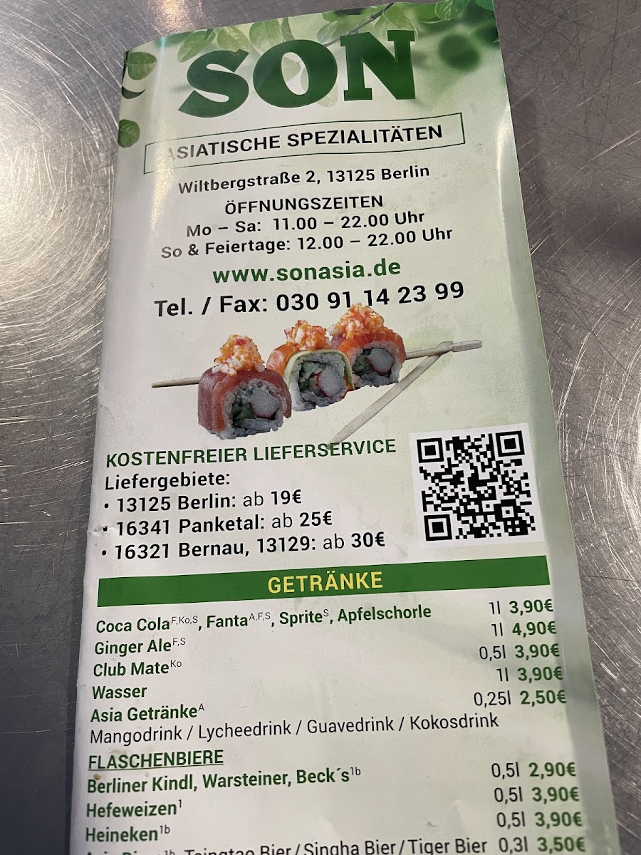Son Asia Spezialitäten Photo Menu 3
