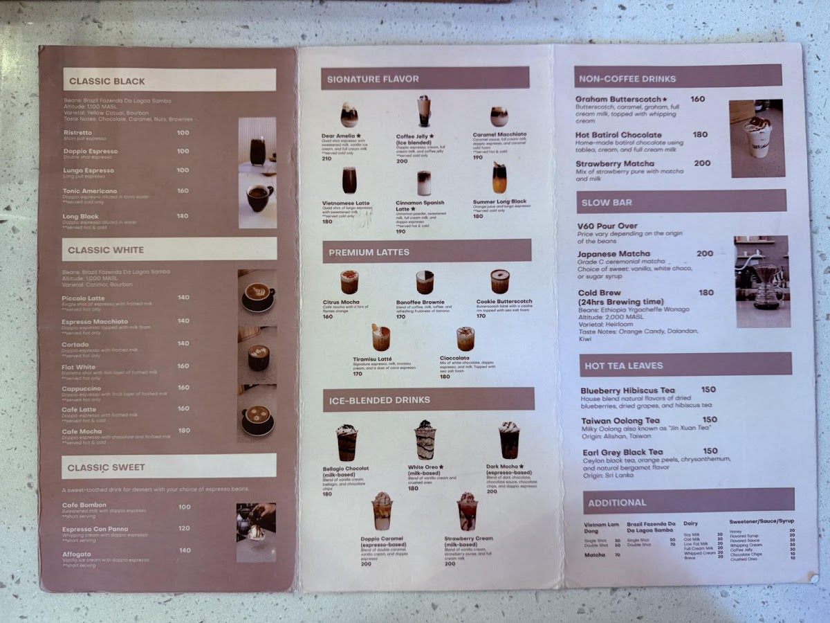 Café Amelia PH - Specialty Coffee Photo Menu 5