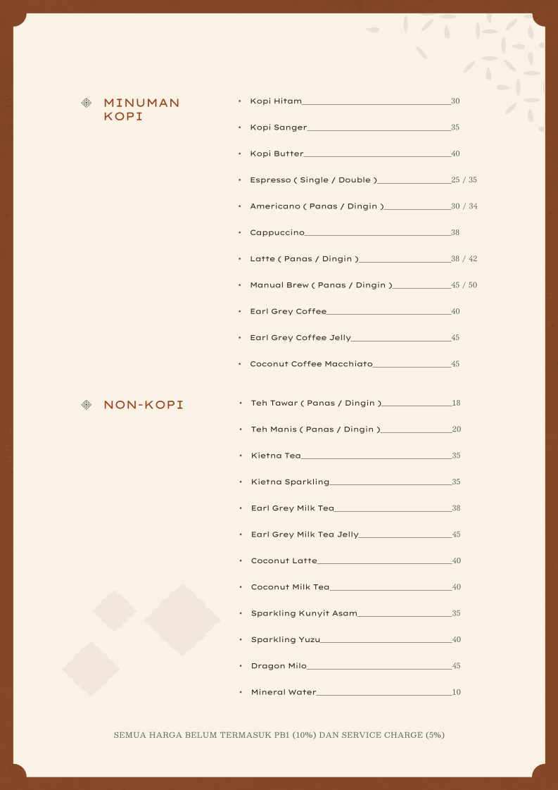 Kedai Sesama - Cikini Photo Menu 2
